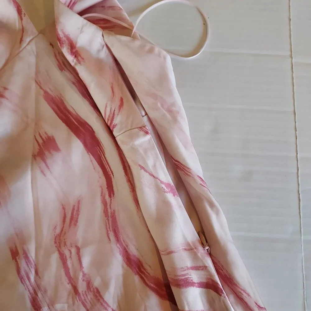 Abercrombie & Fitch Julia Pink Halter Maxi Slip Dress Size Lg Pet